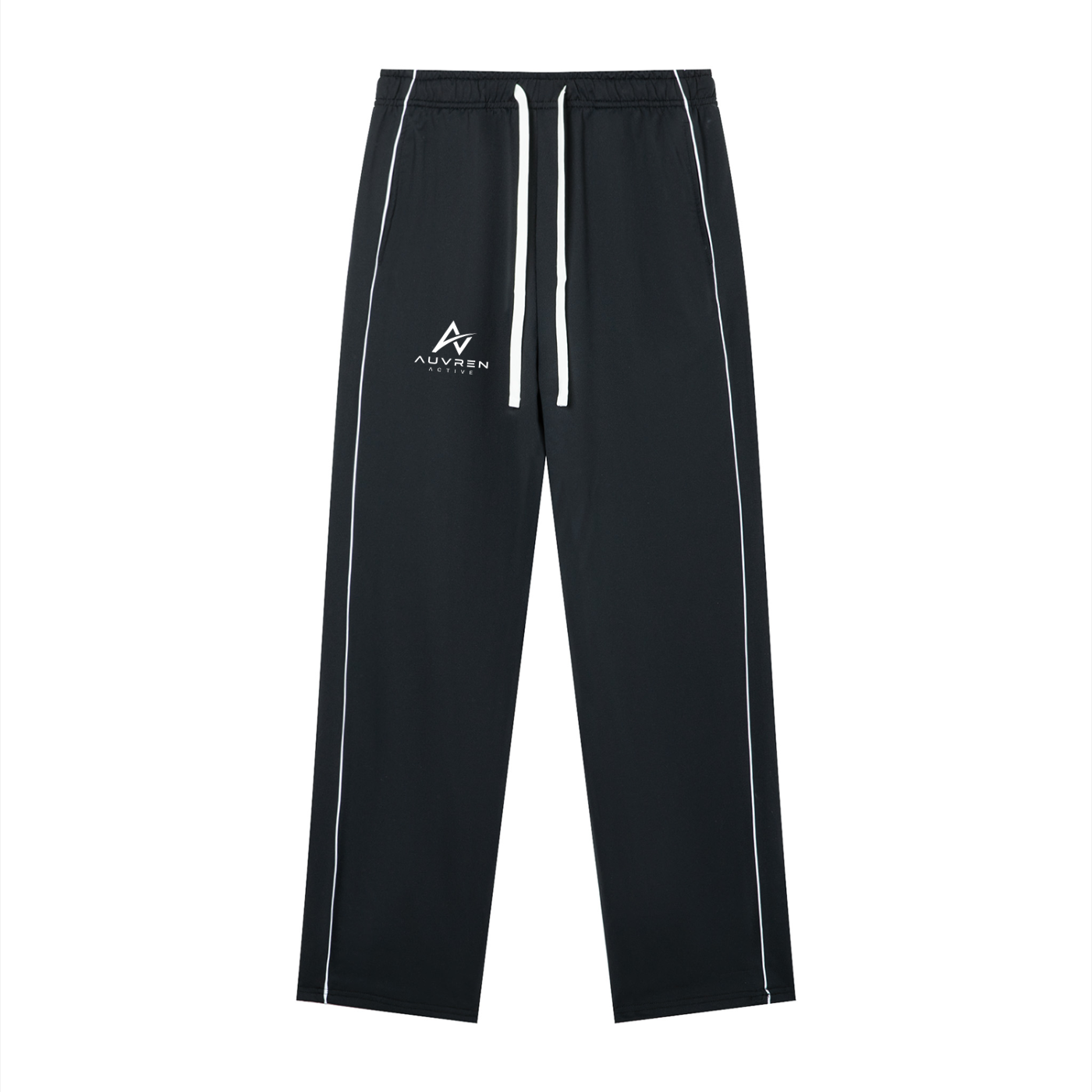 AUVREN Tempo Contrast-Pipe Wide-Leg Track Pants