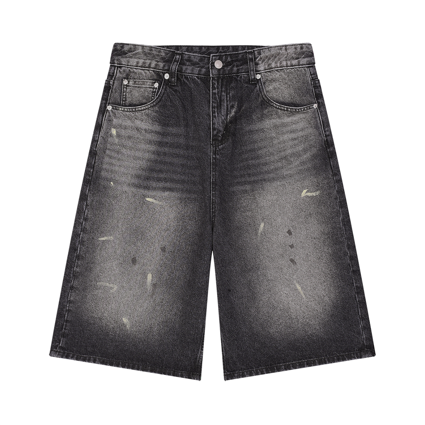 AUVREN Coreline Distressed Shadow Denim Shorts