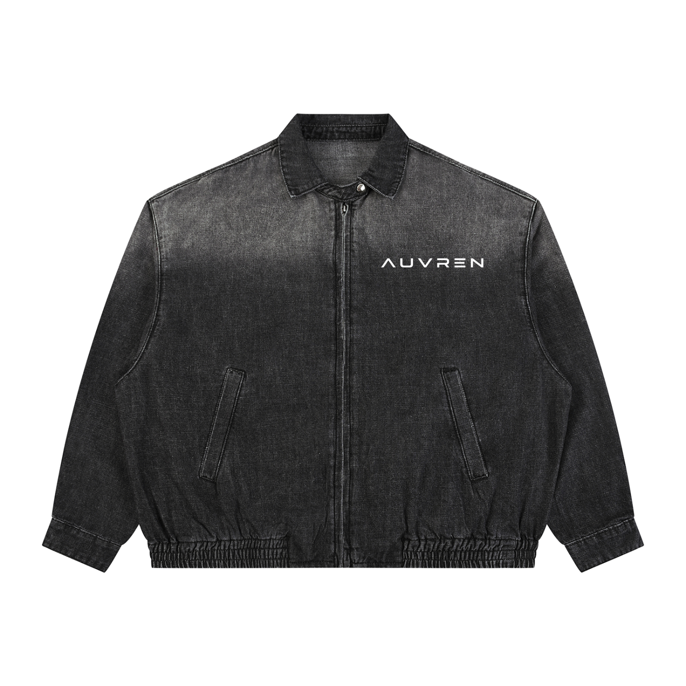AUVREN Washed Denim Track Jacket