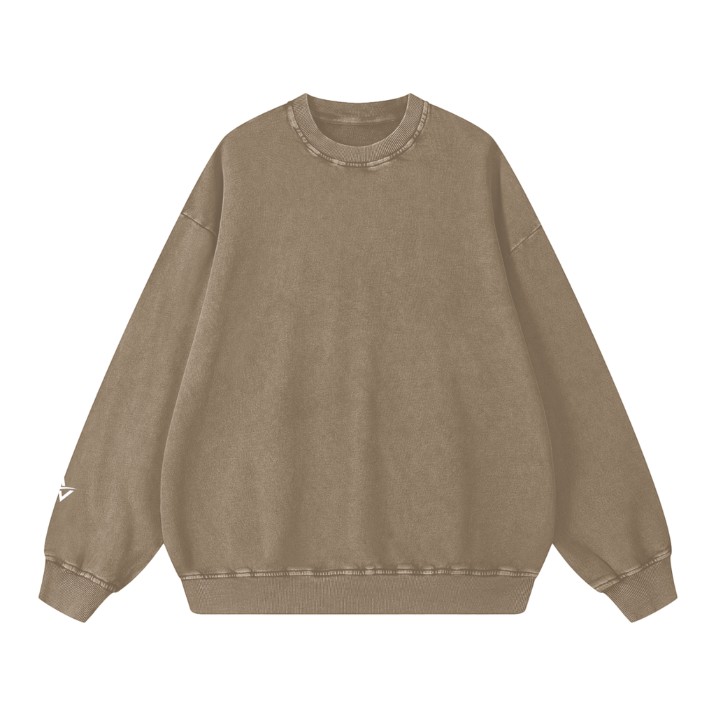 AUVREN Coreline Washed Oversized Crewneck