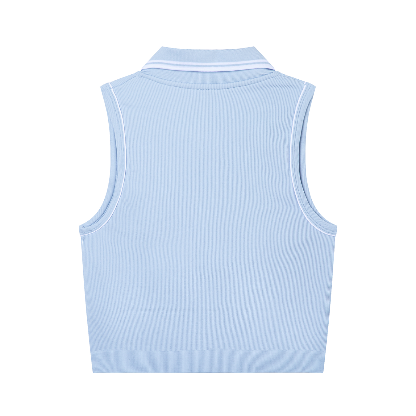 AUVREN Courtline Ribbed Cropped Polo