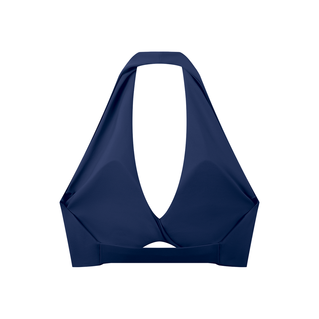 AUVREN Solara Twist-Front Halter Sports Top