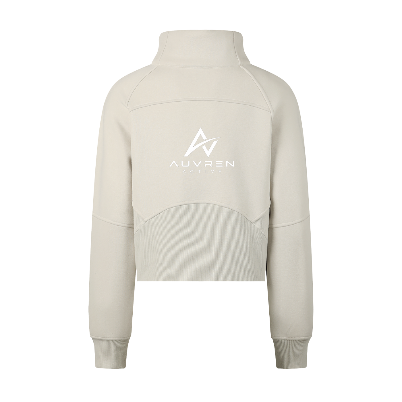 AUVREN Aurelia Gold-Zip Funnel-Neck Sweatshirt
