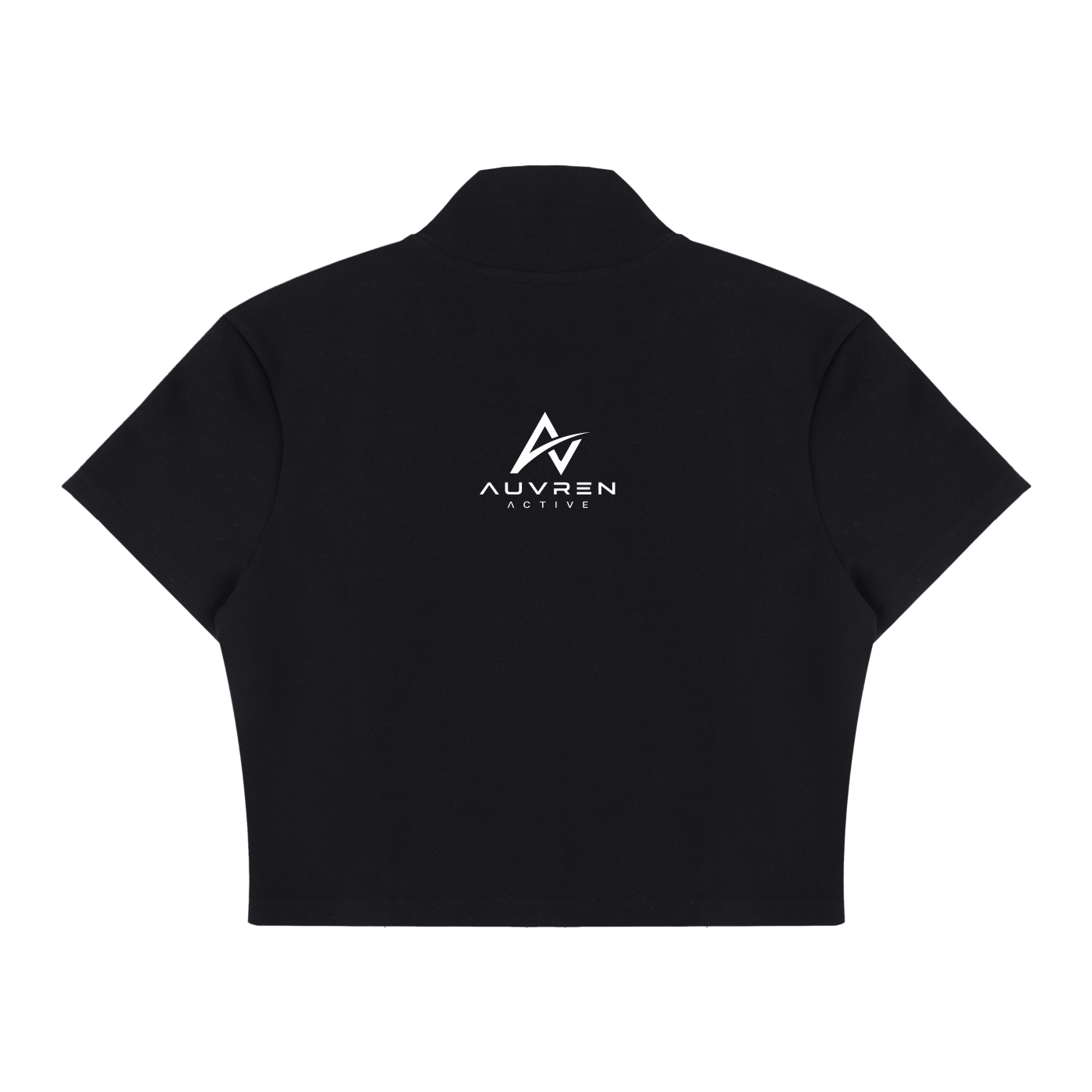 AUVREN Tempo Contrast-Stripe Zip Crop Top