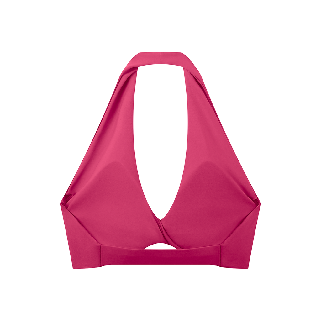 AUVREN Solara Twist-Front Halter Sports Top