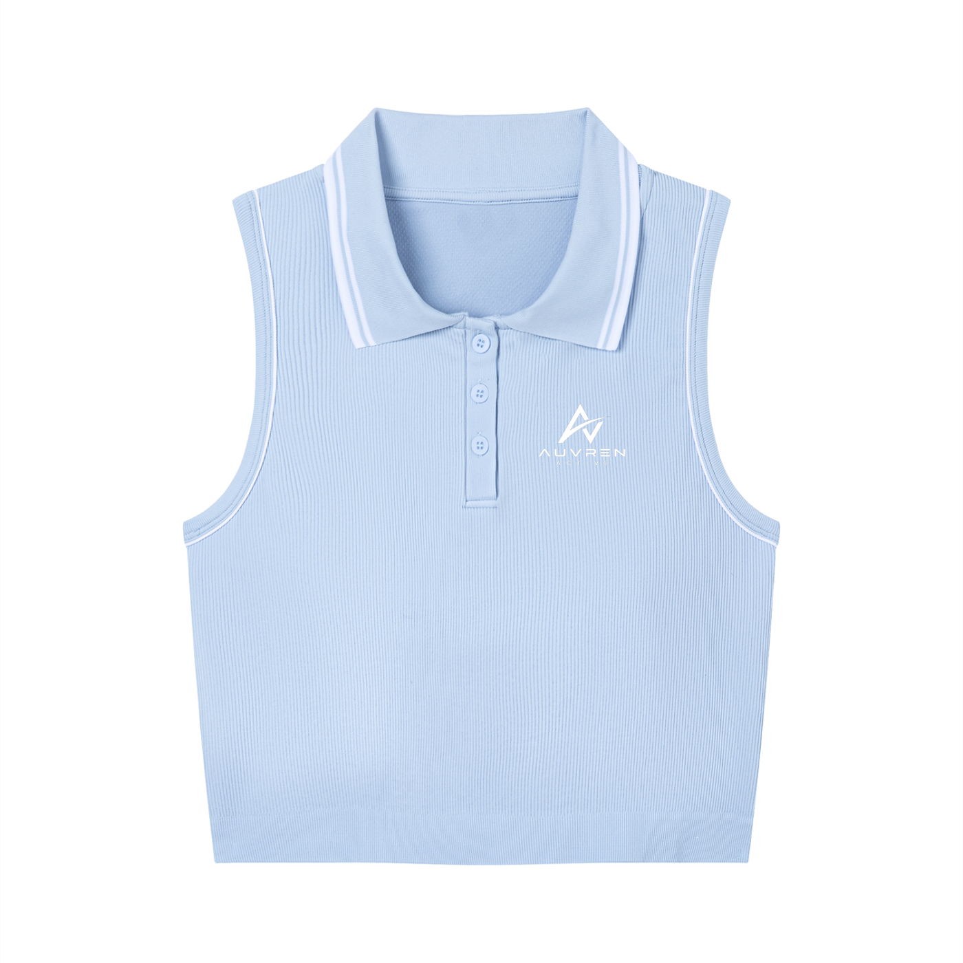 AUVREN Courtline Ribbed Cropped Polo