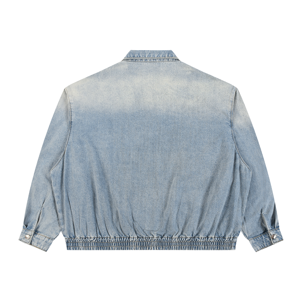 AUVREN Washed Denim Track Jacket