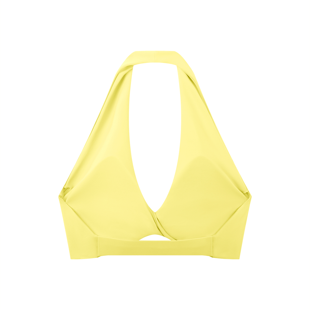AUVREN Solara Twist-Front Halter Sports Top