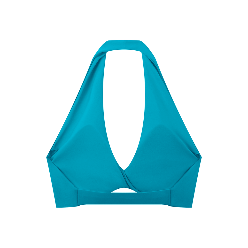 AUVREN Solara Twist-Front Halter Sports Top