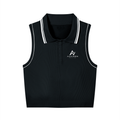 AUVREN Courtline Ribbed Cropped Polo