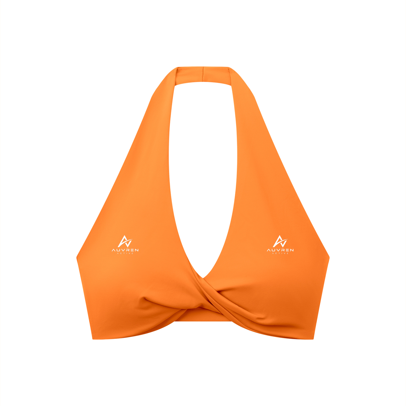 AUVREN Solara Twist-Front Halter Sports Top