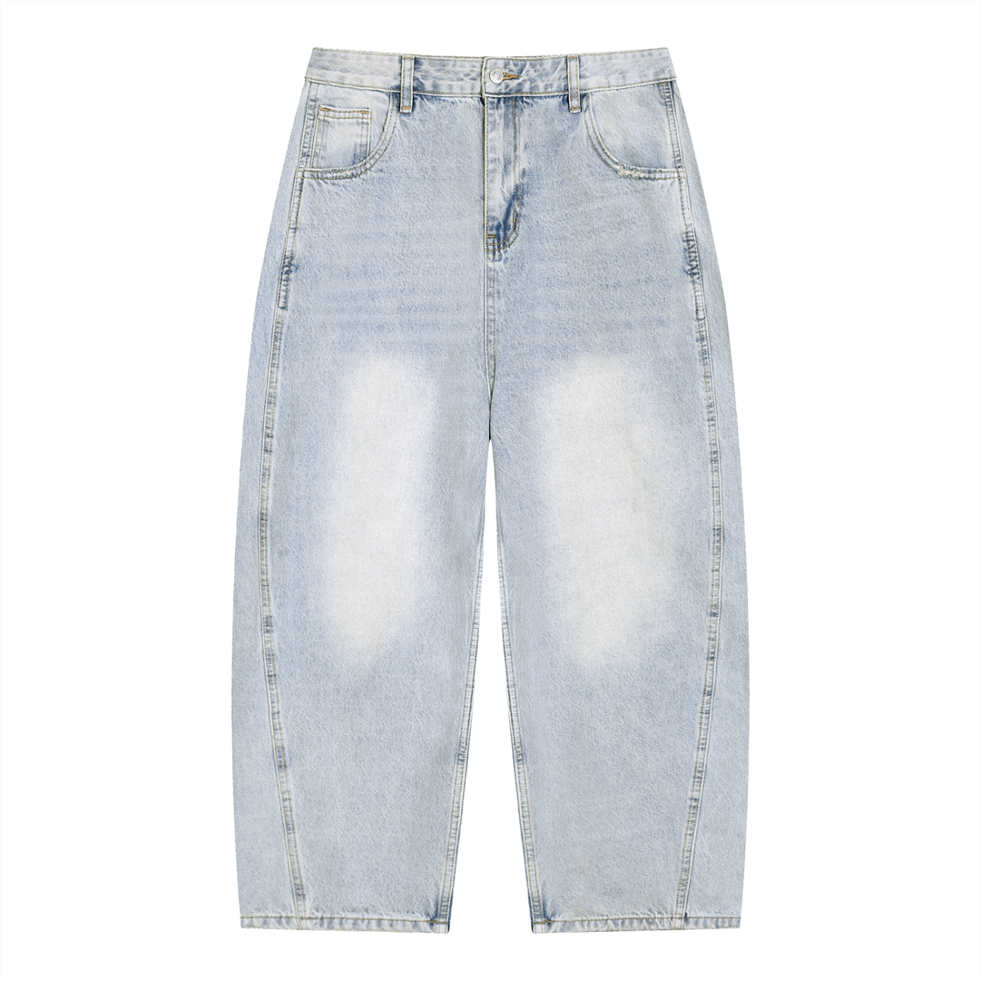 AUVREN Coreline Light-Wash Barrel Jeans