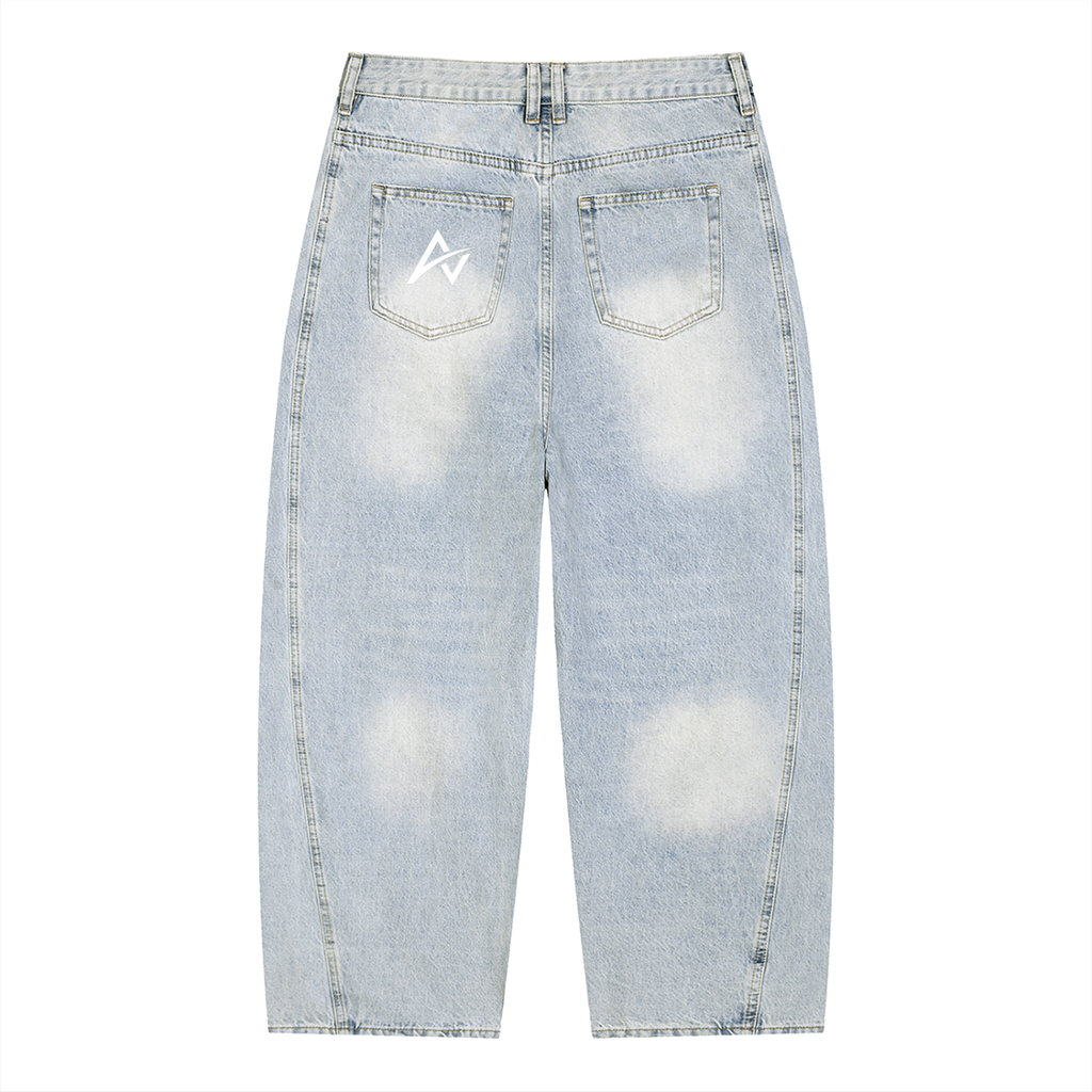 AUVREN Coreline Light-Wash Barrel Jeans