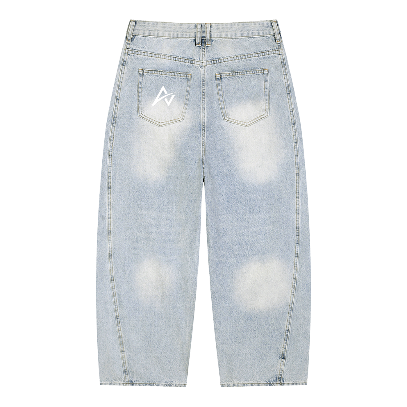 AUVREN Coreline Light-Wash Barrel Jeans