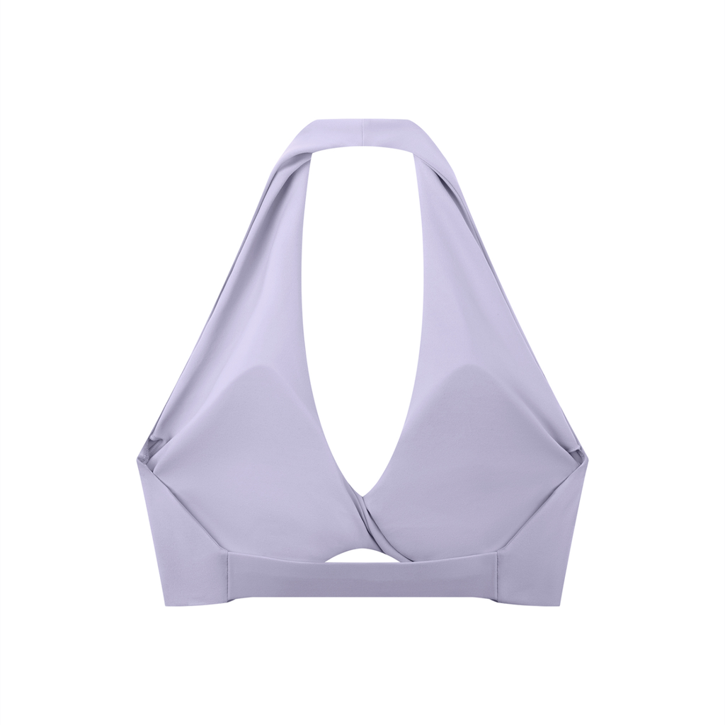 AUVREN Solara Twist-Front Halter Sports Top