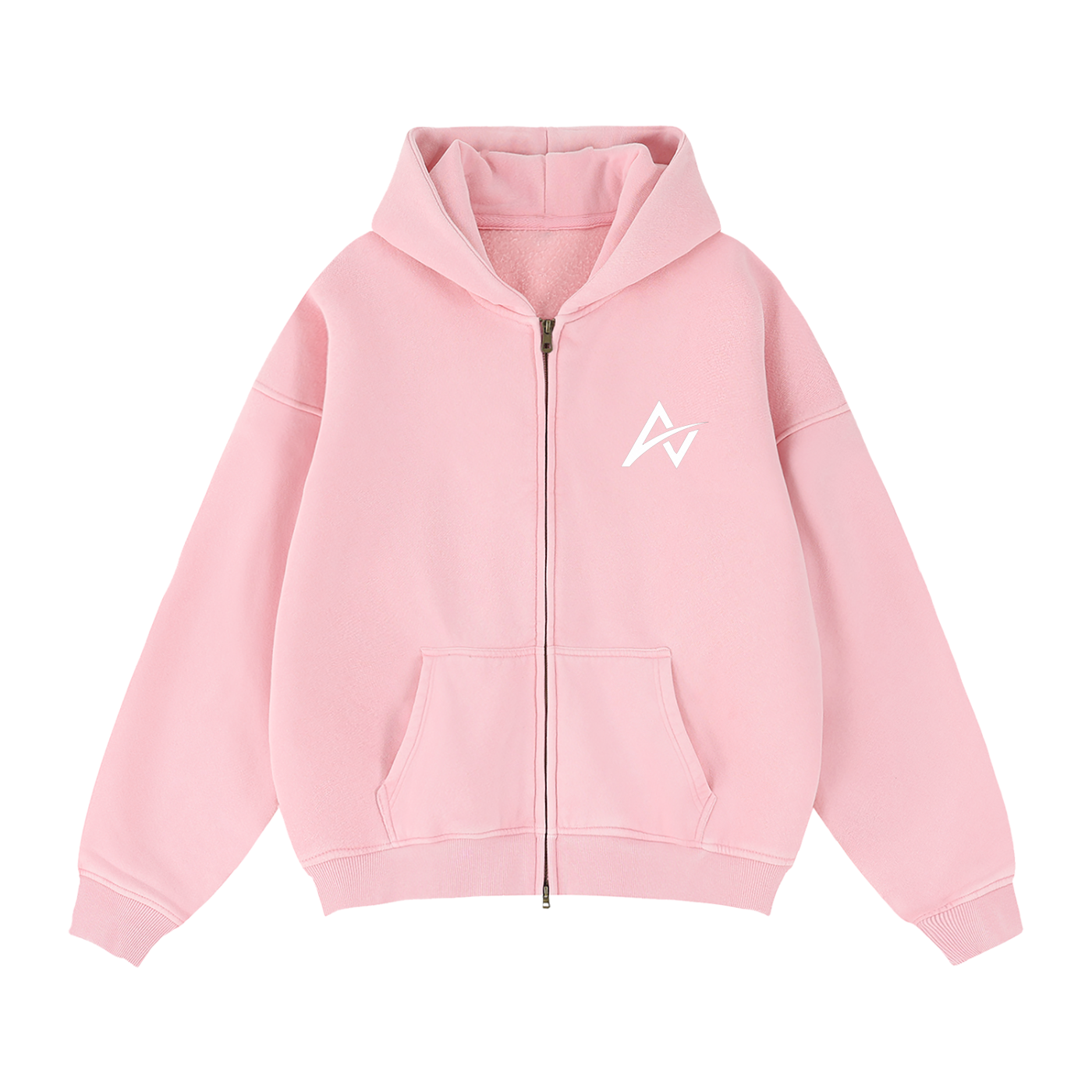 AUVREN Blush Essential Zip Hoodie