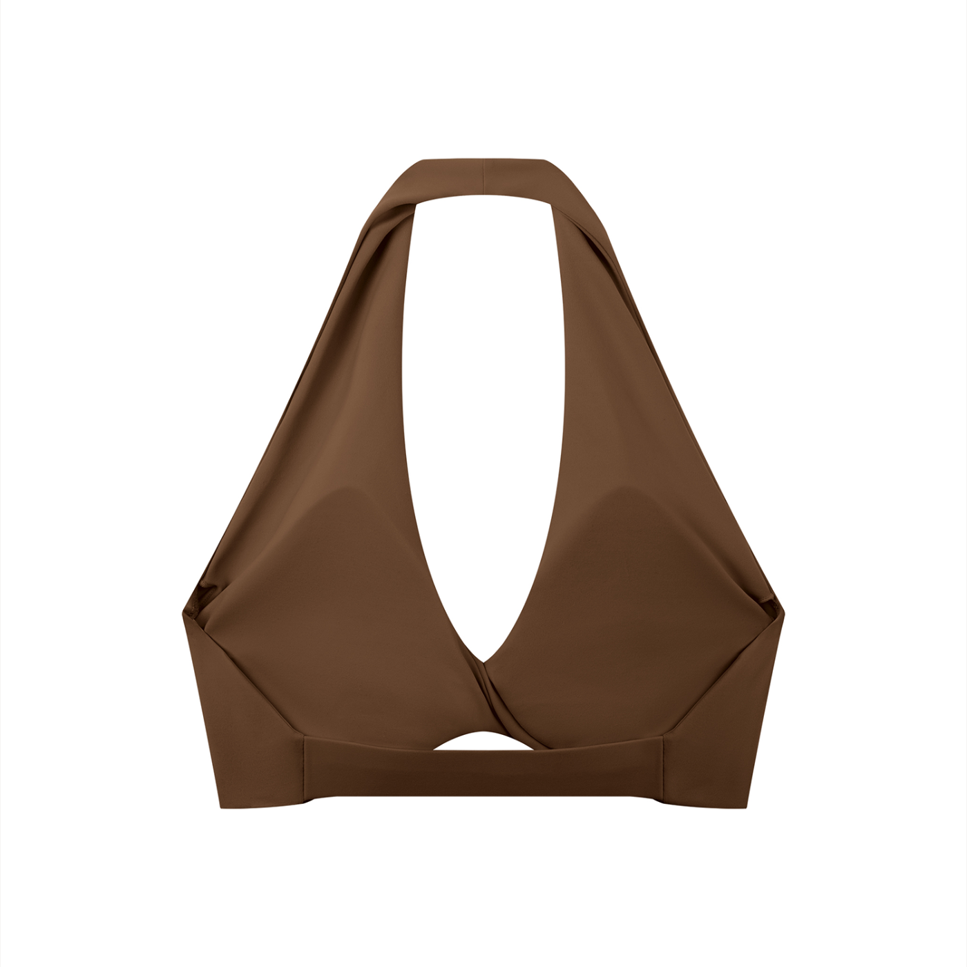 AUVREN Solara Twist-Front Halter Sports Top