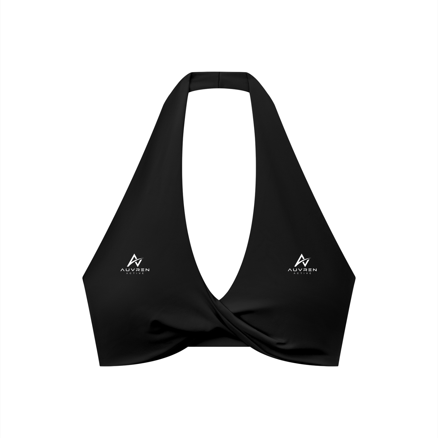 AUVREN Solara Twist-Front Halter Sports Top