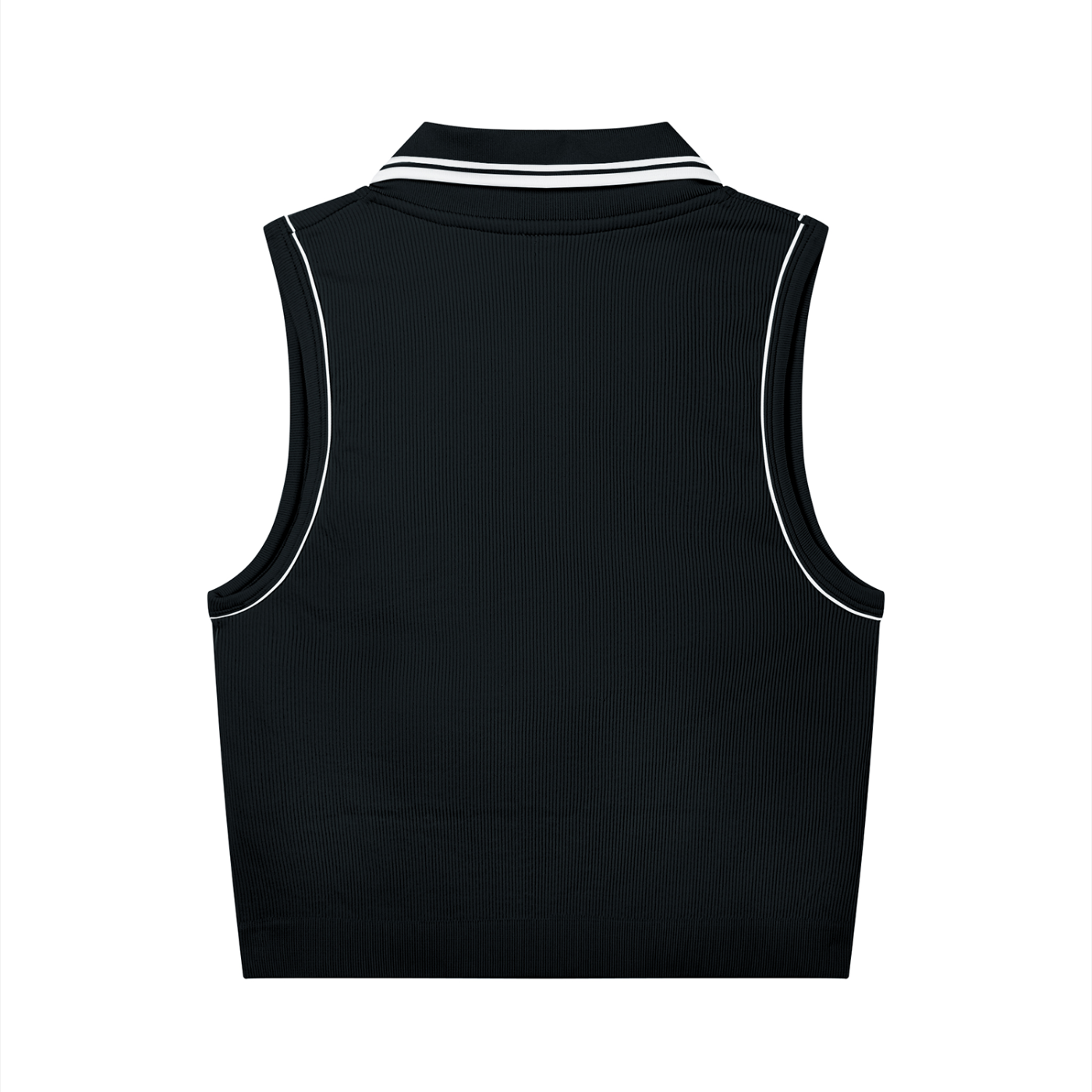 AUVREN Courtline Ribbed Cropped Polo