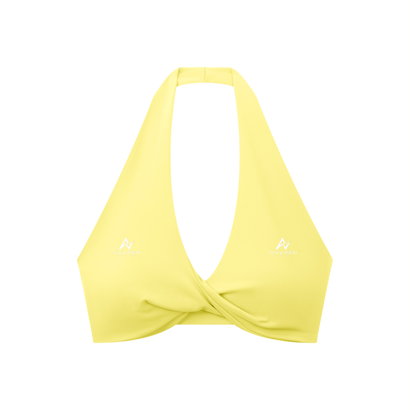 AUVREN Solara Twist-Front Halter Sports Top