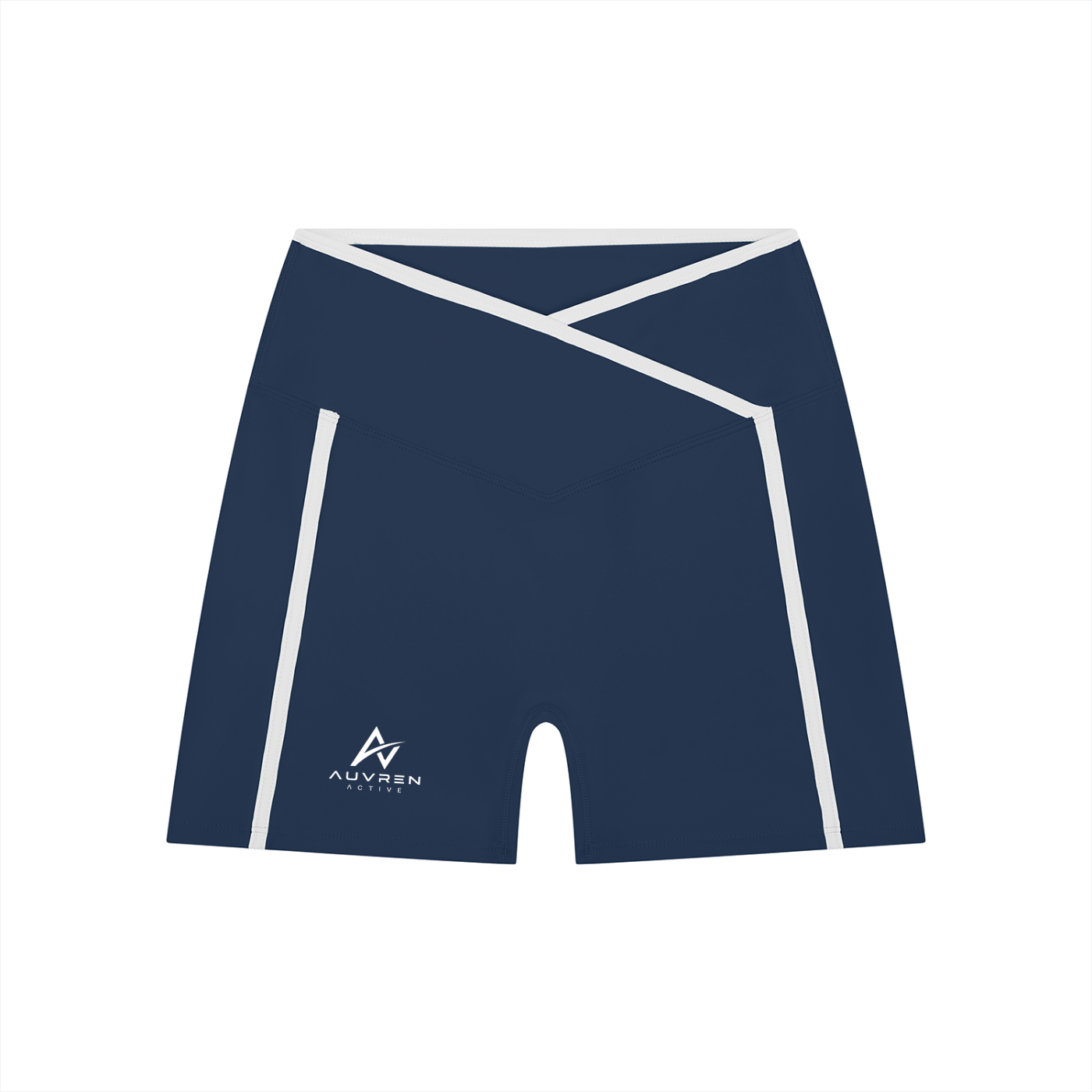 AUVREN Vector Wrap-Waist Biker Shorts