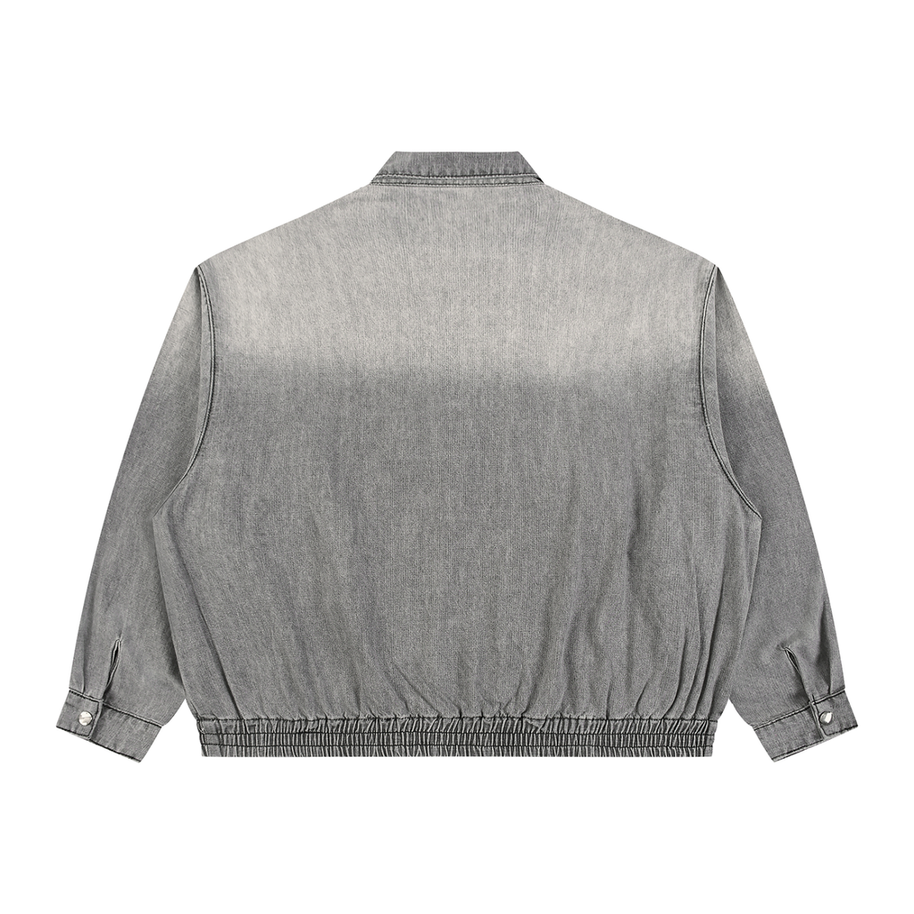 AUVREN Washed Denim Track Jacket