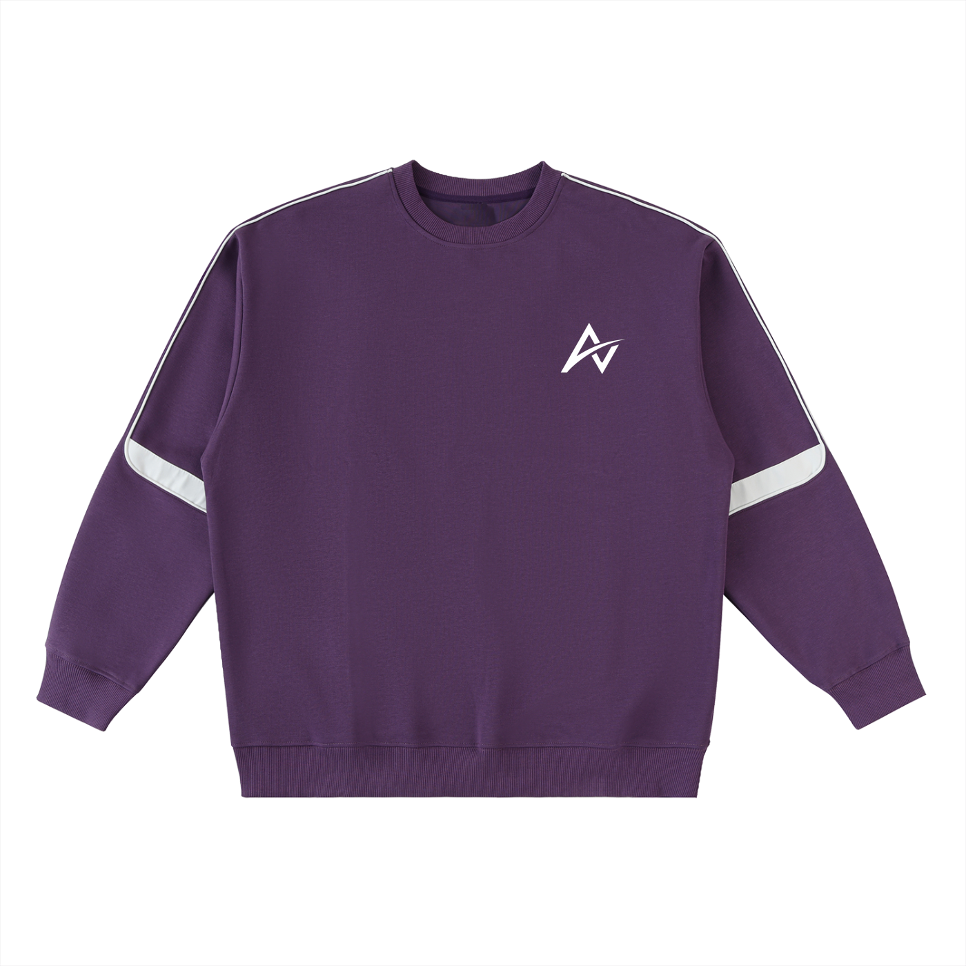 AUVREN Tempo Contrast-Arc Crewneck