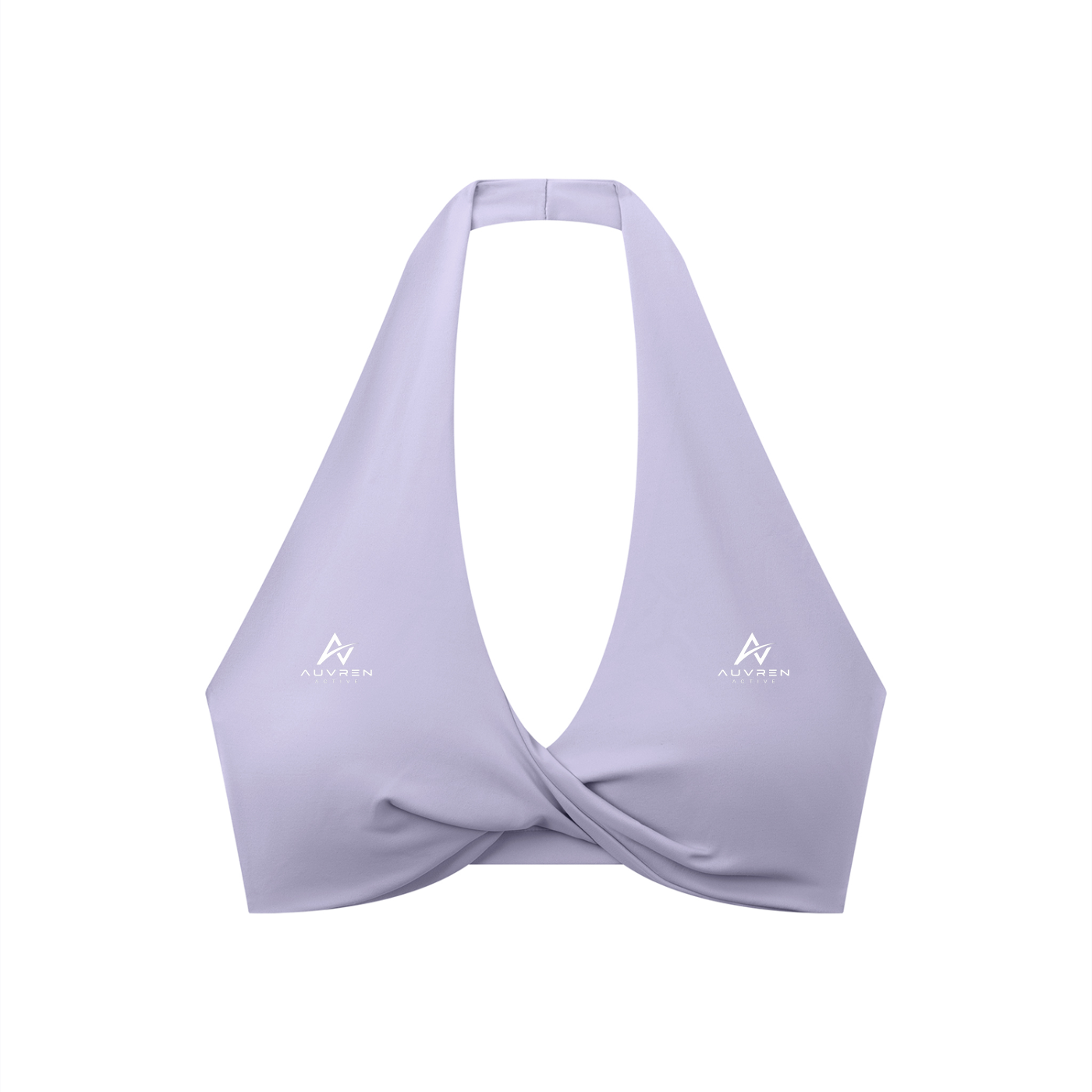 AUVREN Solara Twist-Front Halter Sports Top