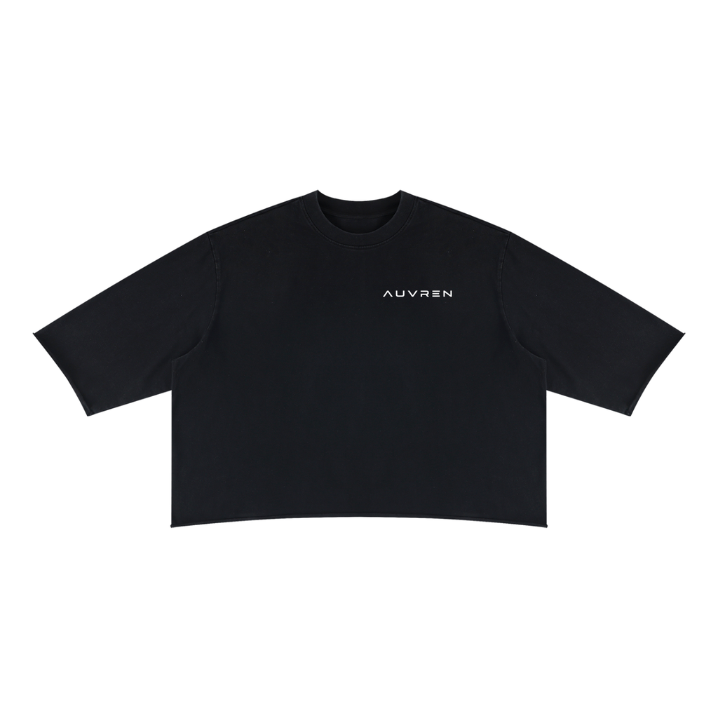 Unisex Mineral Wash Raw Hem Boxy T-Shirt