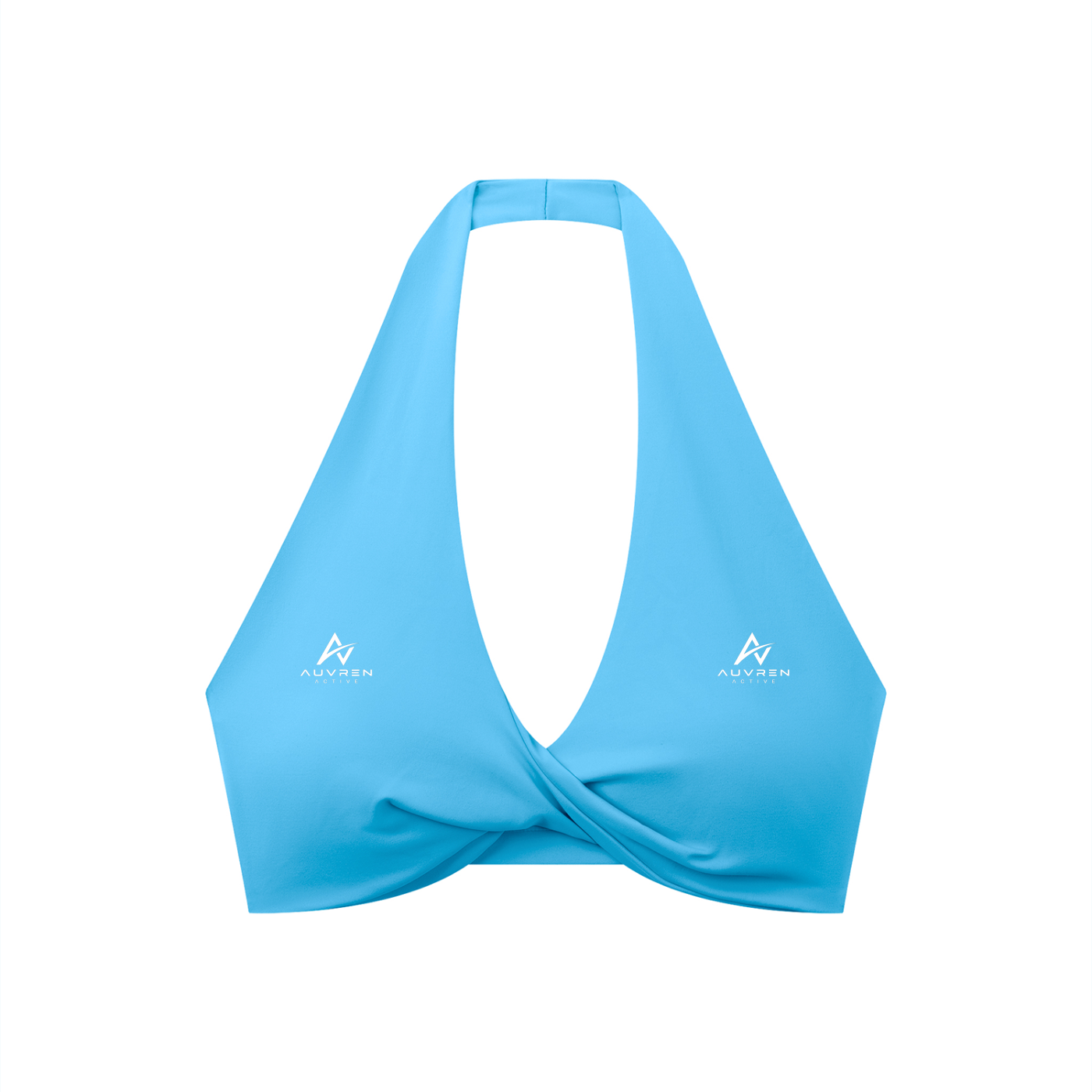 AUVREN Solara Twist-Front Halter Sports Top