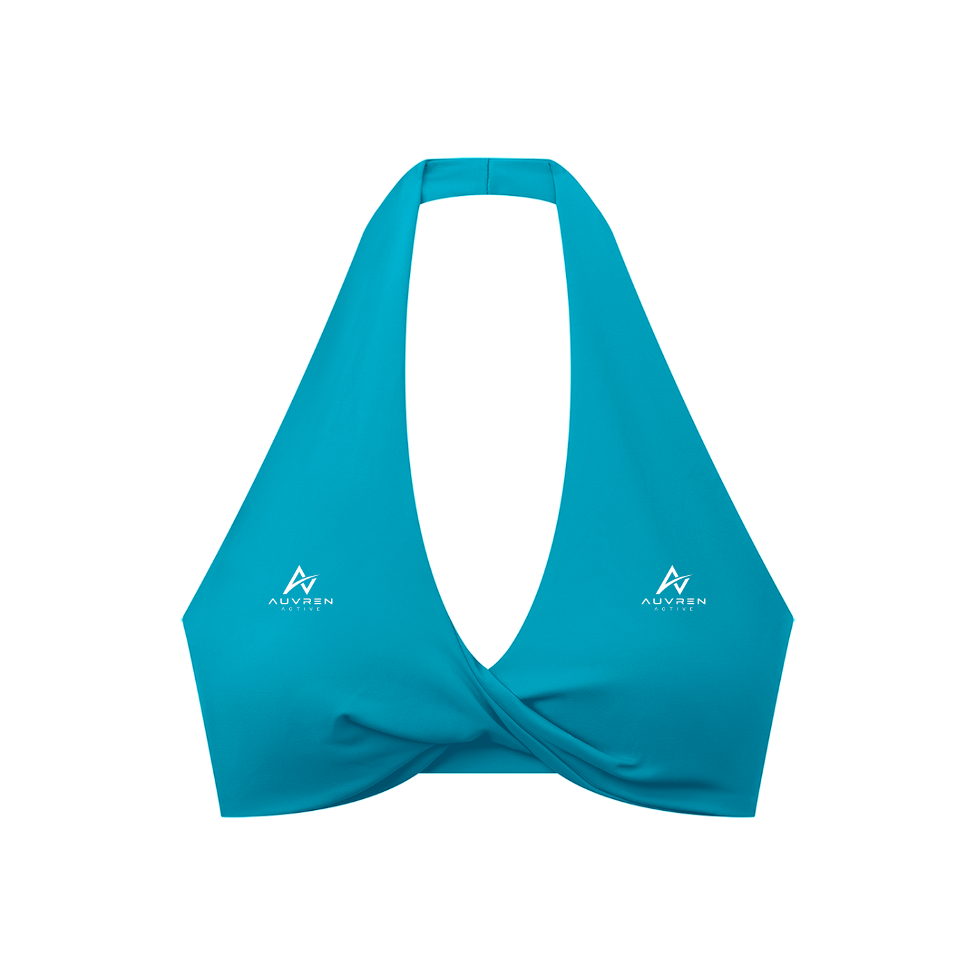 AUVREN Solara Twist-Front Halter Sports Top