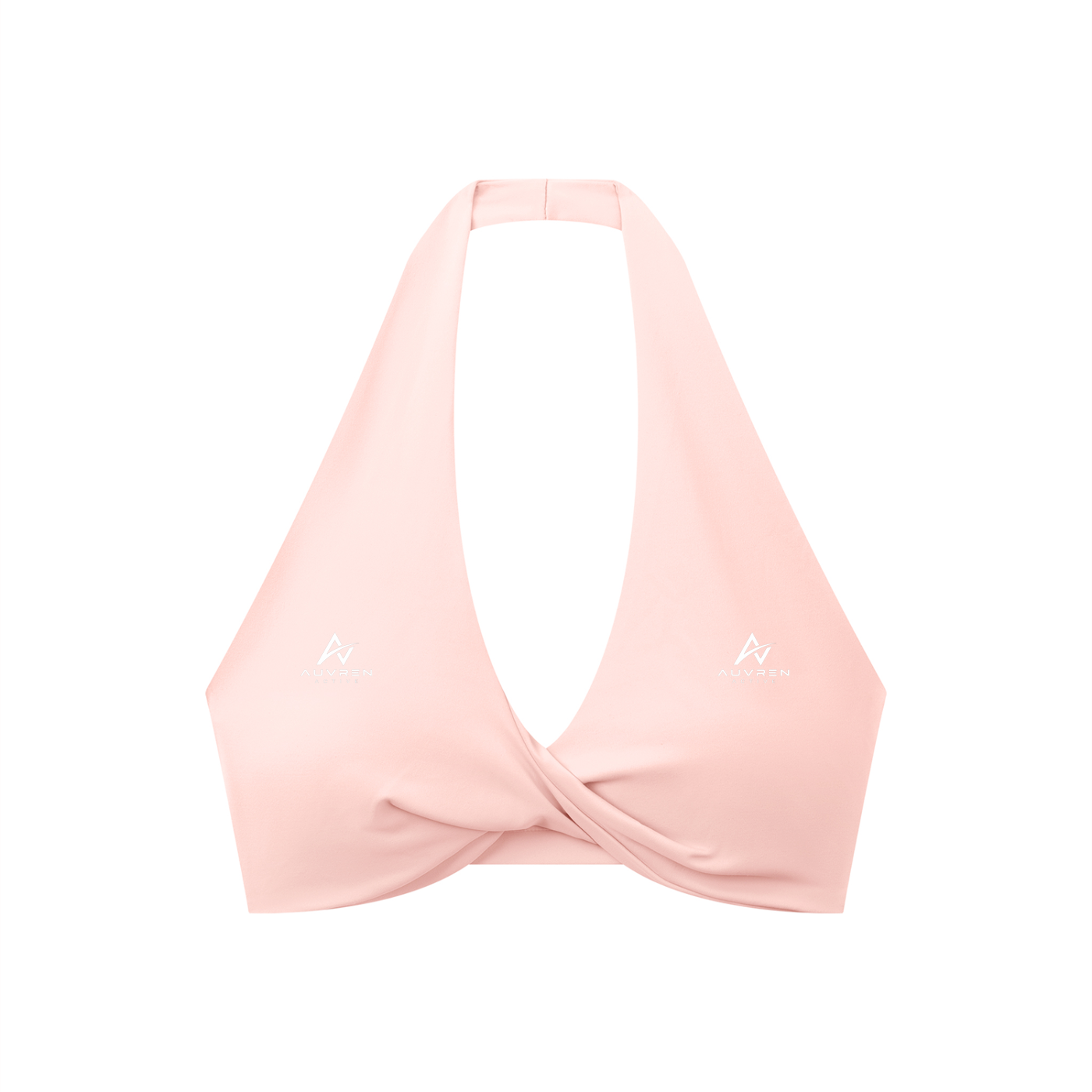 AUVREN Solara Twist-Front Halter Sports Top