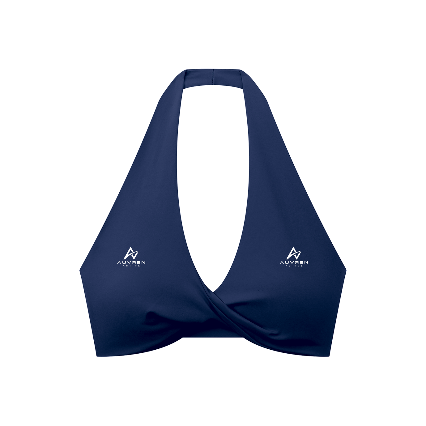 AUVREN Solara Twist-Front Halter Sports Top