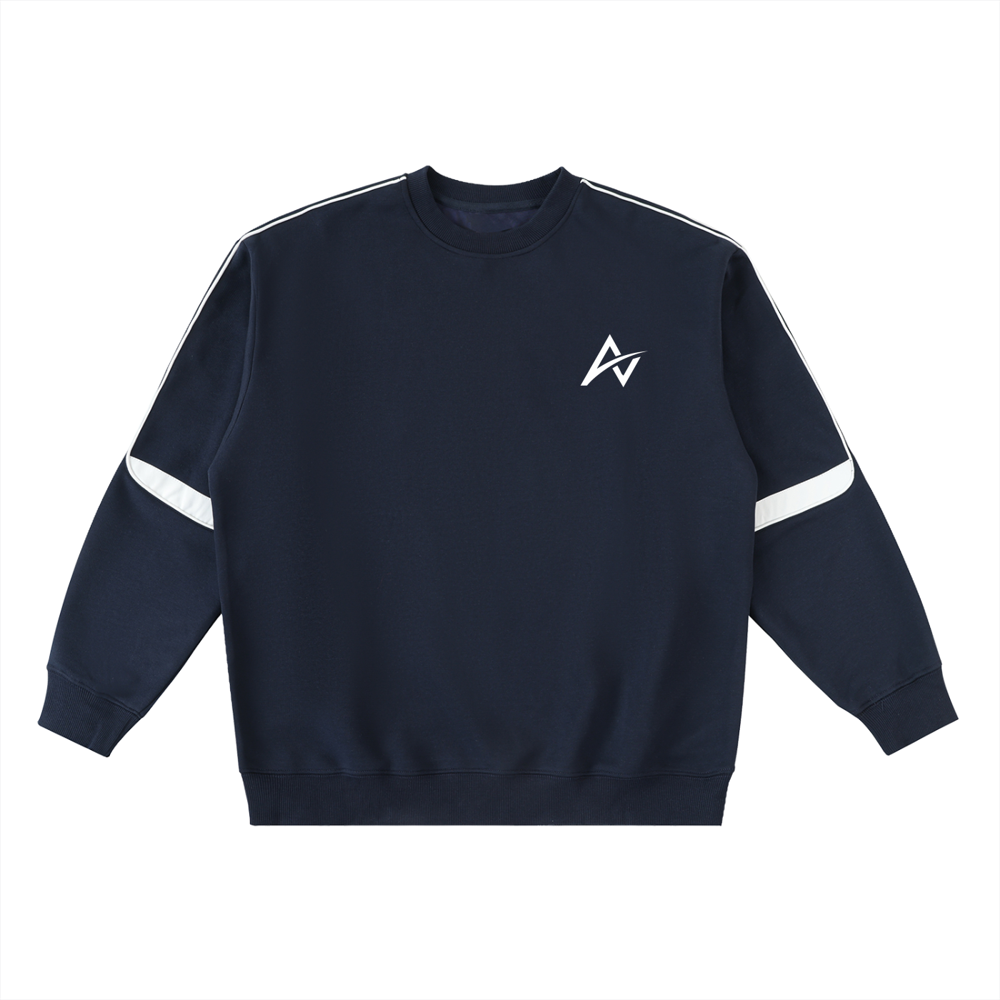 AUVREN Tempo Contrast-Arc Crewneck