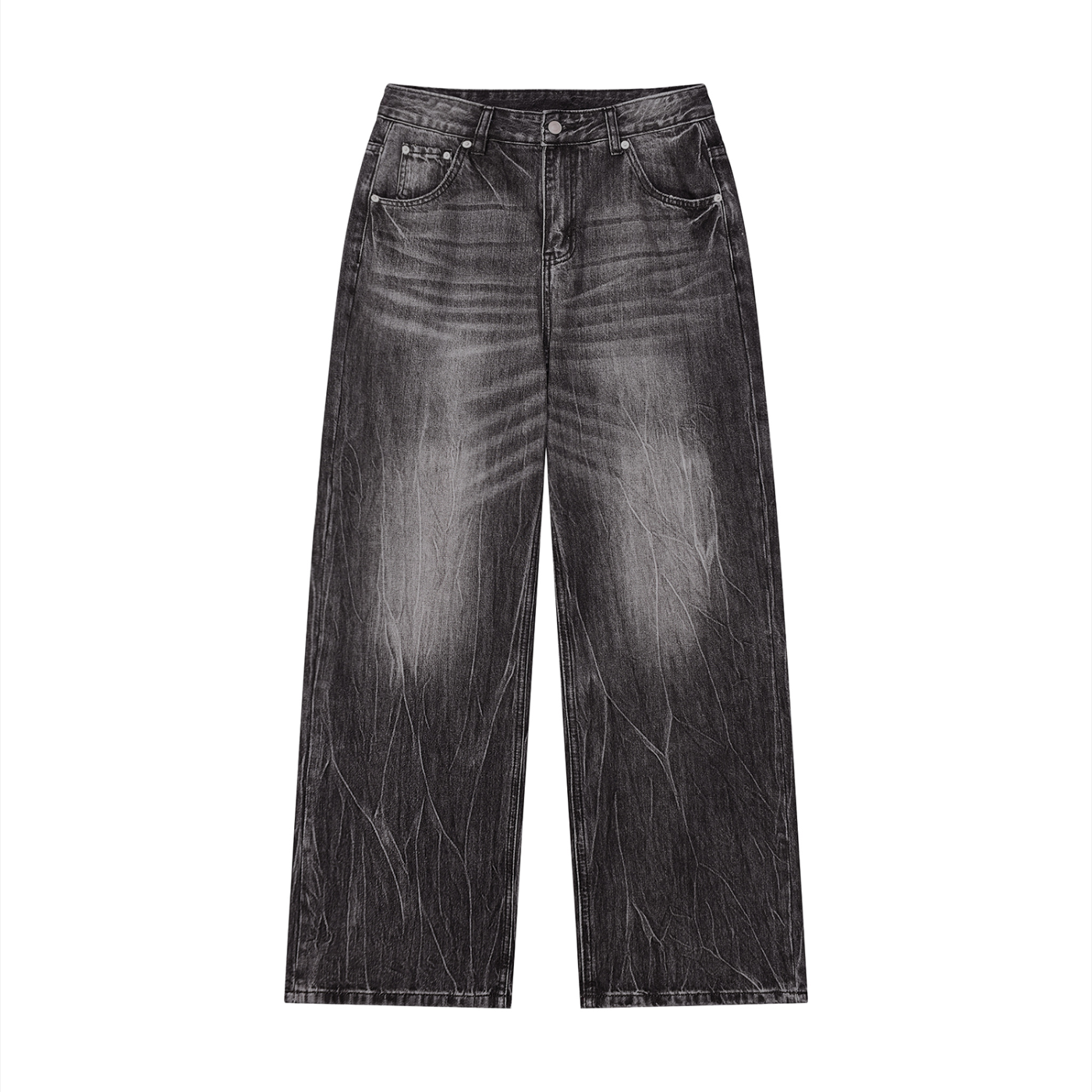 AUVREN Coreline Shadow-Wash Wide-Leg Jeans