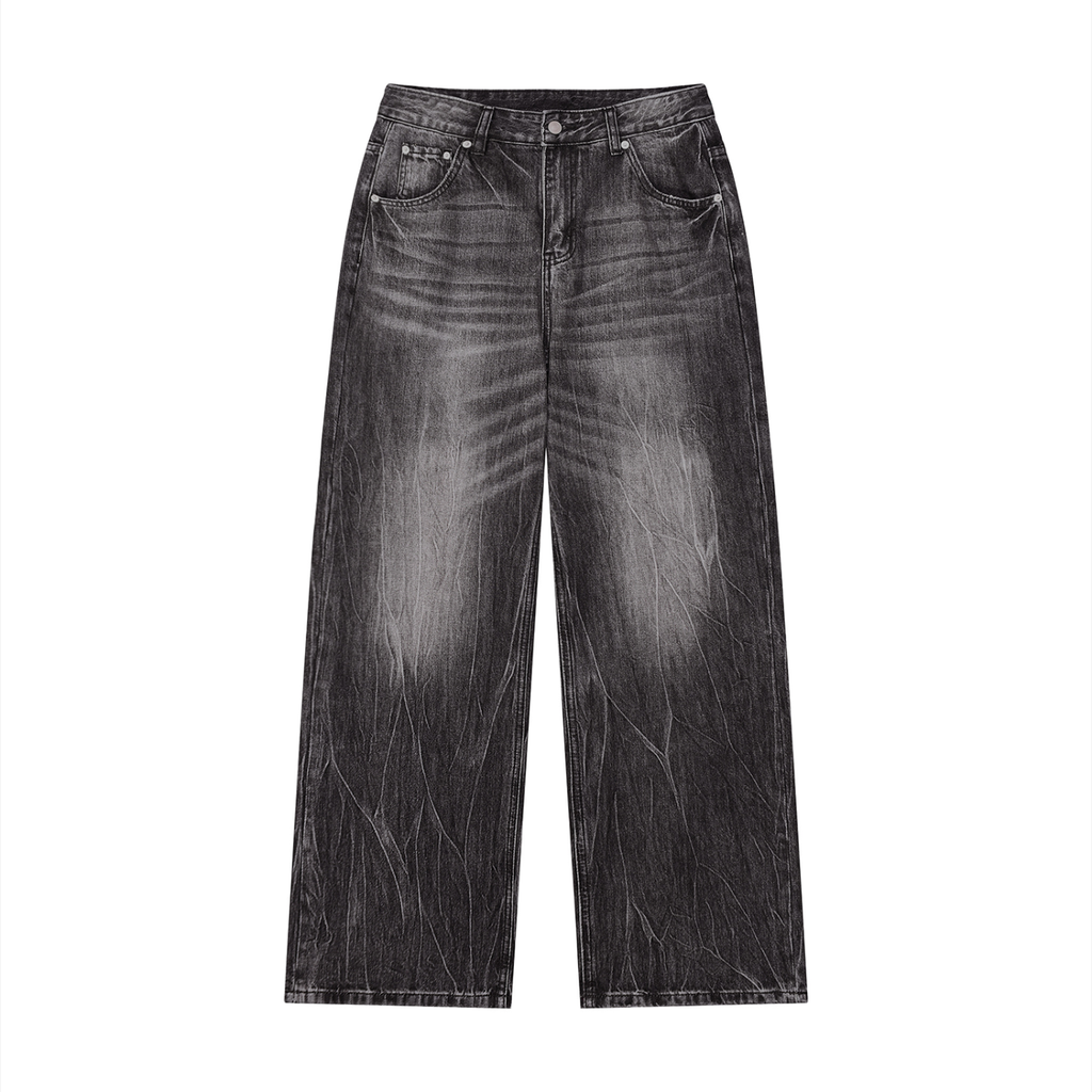AUVREN Coreline Shadow-Wash Wide-Leg Jeans