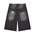 AUVREN Coreline Distressed Shadow Denim Shorts