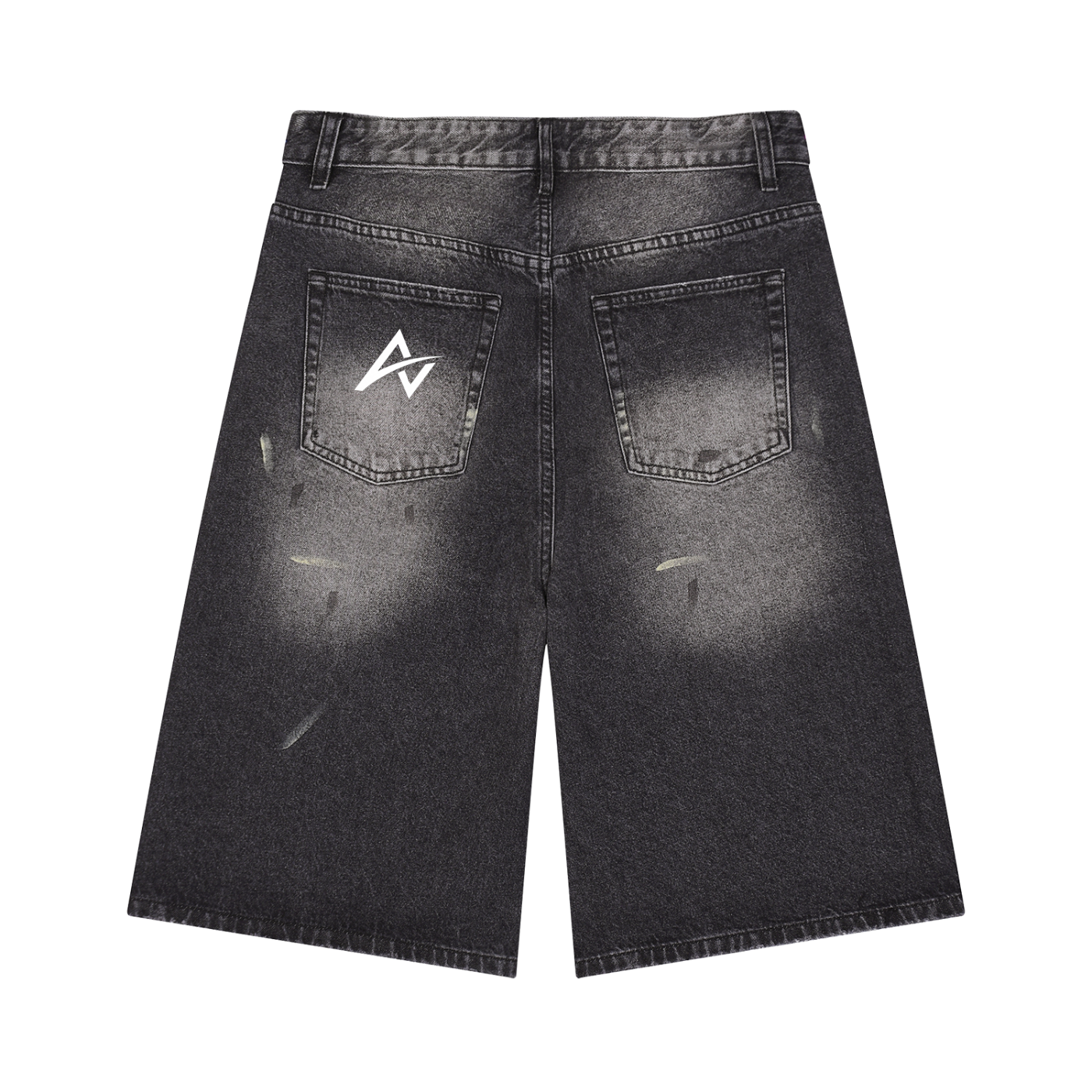 AUVREN Coreline Distressed Shadow Denim Shorts
