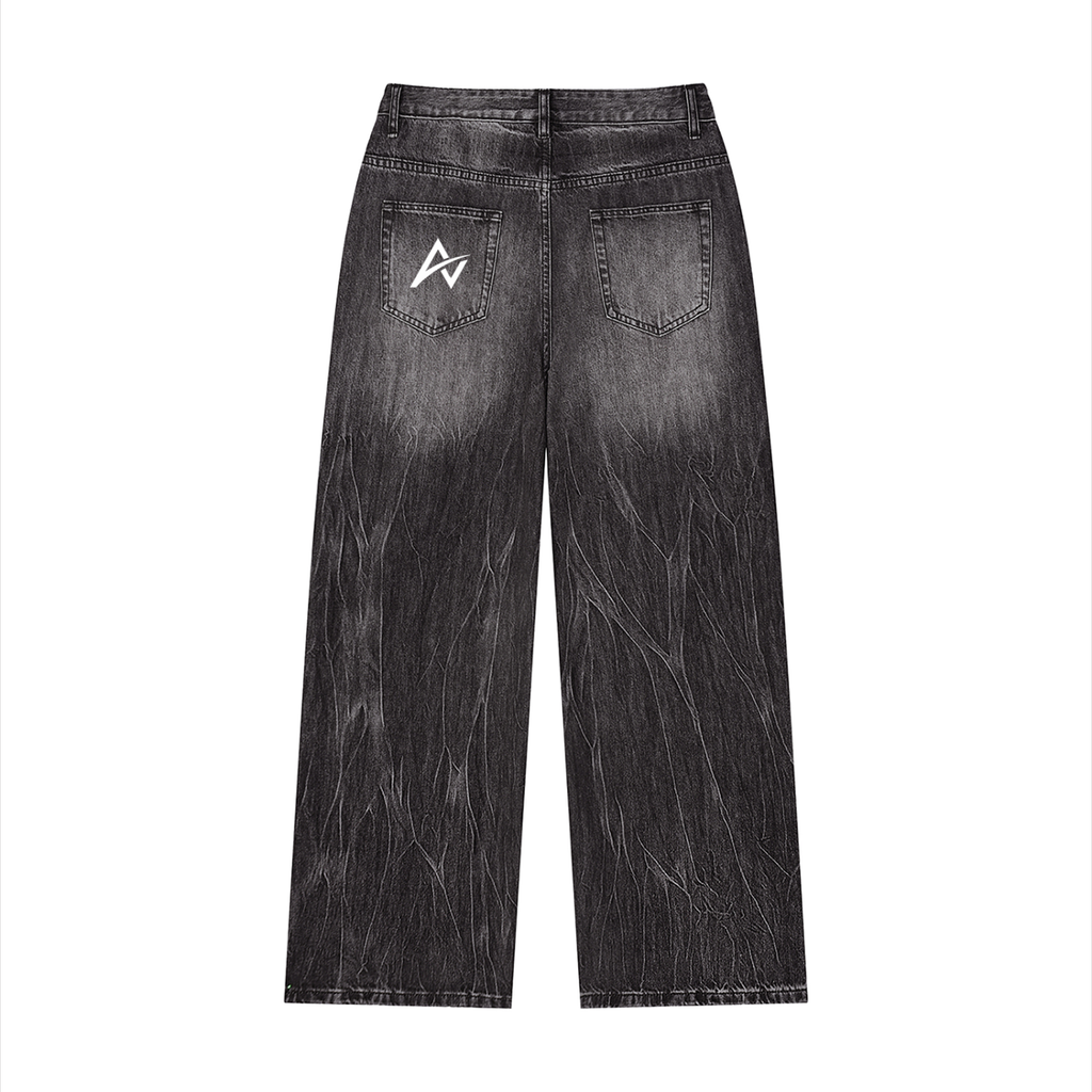 AUVREN Coreline Shadow-Wash Wide-Leg Jeans