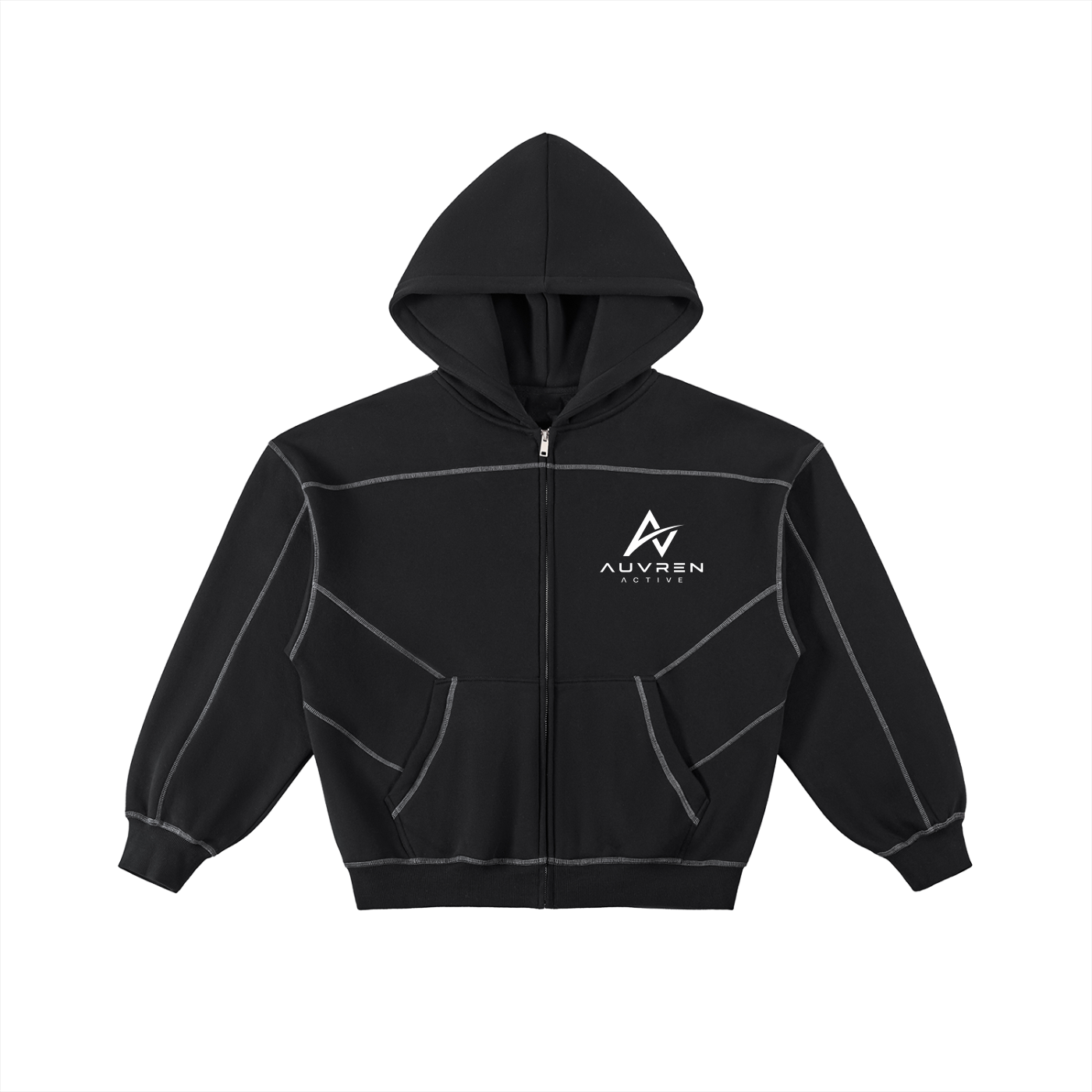 AUVREN Vector Seam Zip Hoodie
