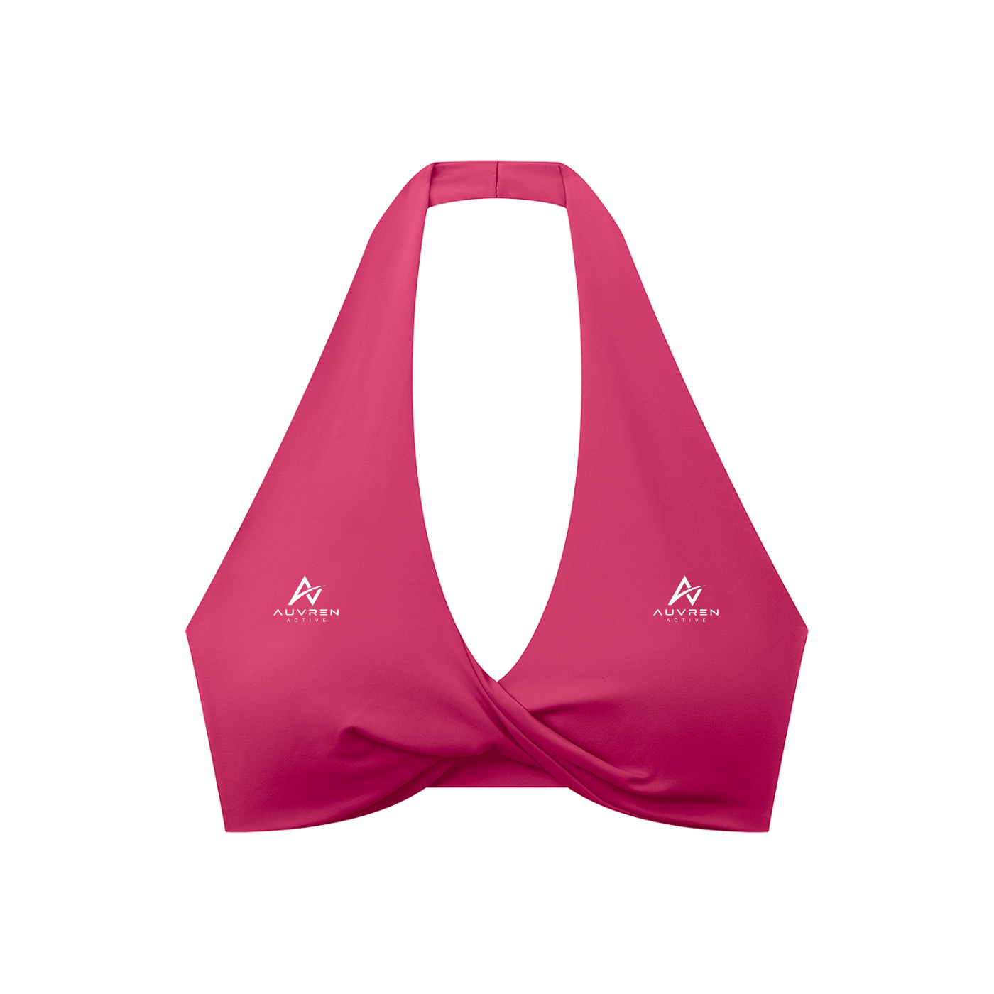 AUVREN Solara Twist-Front Halter Sports Top