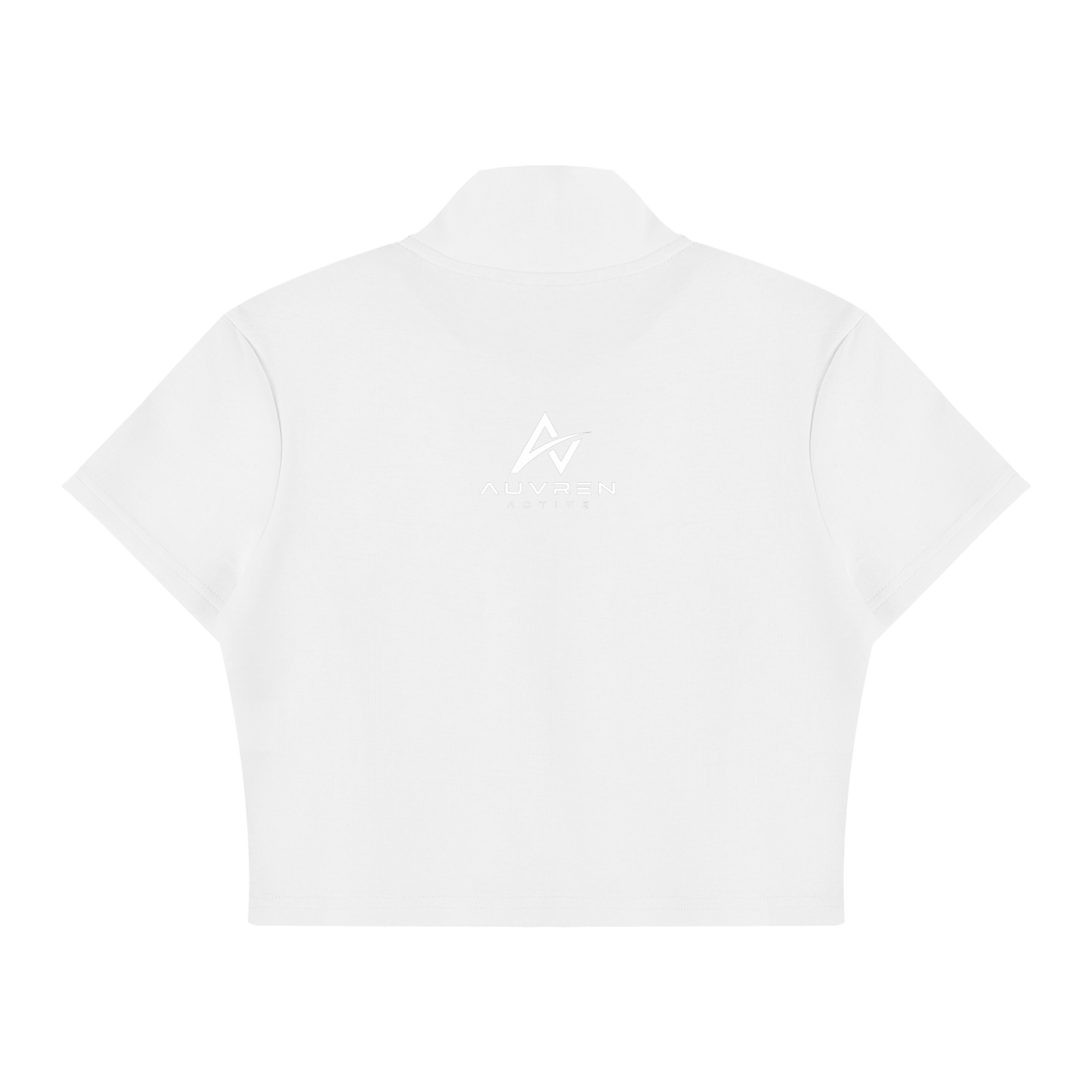 AUVREN Tempo Contrast-Stripe Zip Crop Top