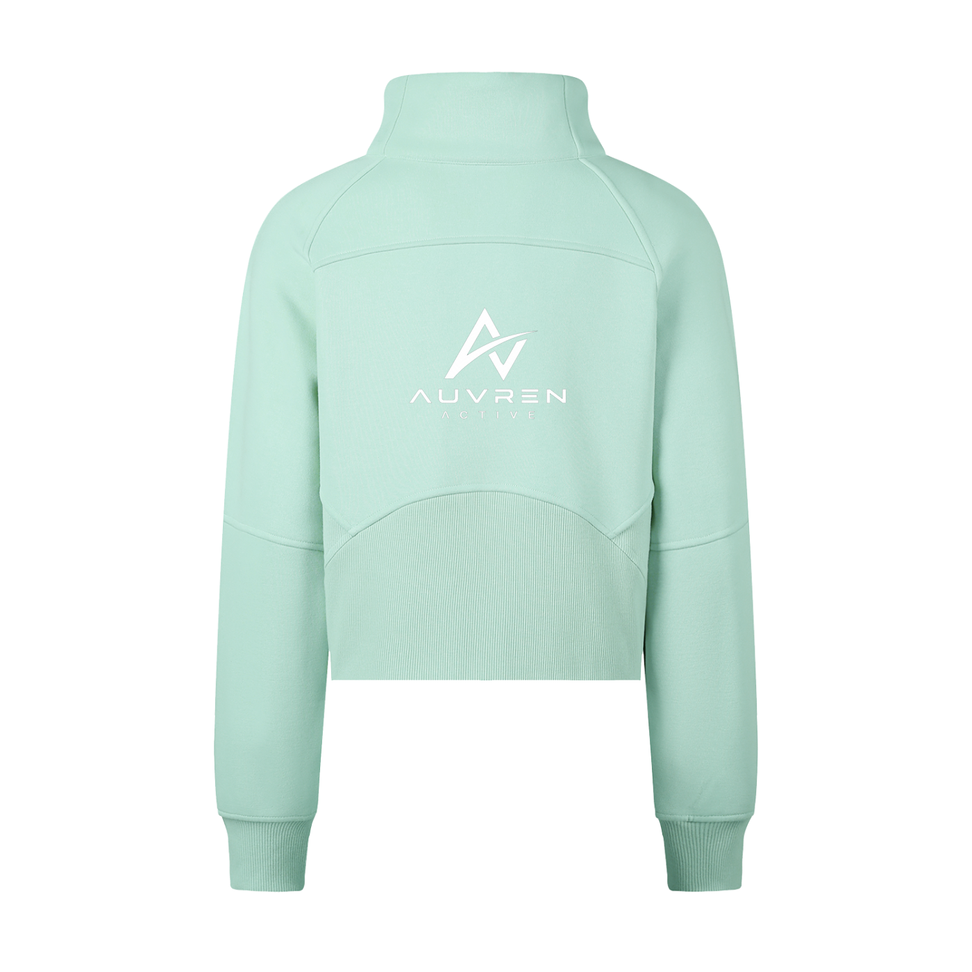 AUVREN Aurelia Gold-Zip Funnel-Neck Sweatshirt
